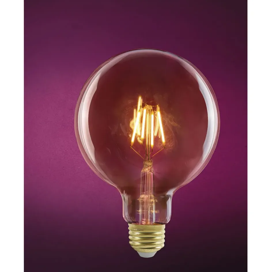 Fabrique de Styles Ampoules Et Cordons Électriques>Ampoule fil spherique e Ambre