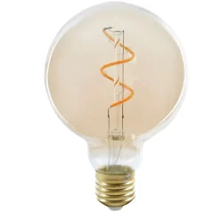 Fabrique de Styles Ampoules Et Cordons Électriques>Ampoule spirale globe e Ambre