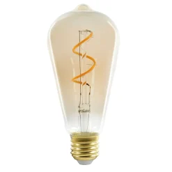 Fabrique de Styles Ampoules Et Cordons Électriques>Ampoule spirale poire e Ambre