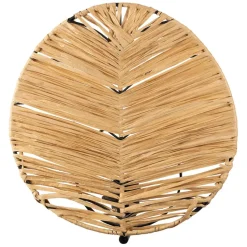 Fabrique de Styles Appliques>Applique en raphia et fer naturel et noir h32cm - Tulum Naturel, Noir