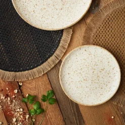 Fabrique de Styles Assiettes>Assiette à dessert d20.5cm en faience - lisere Beige