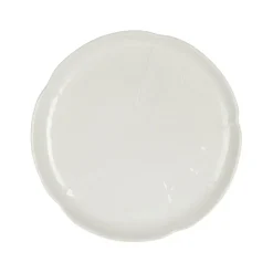 Fabrique de Styles Assiettes>Assiette à dessert chou en grès d21cm Blanc