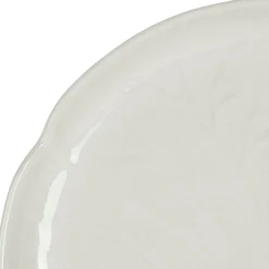Fabrique de Styles Assiettes>Assiette à dessert chou en grès d21cm Blanc