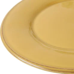 Fabrique de Styles Assiettes>Assiette à dessert en faïence d23.5cm - constance Moutarde