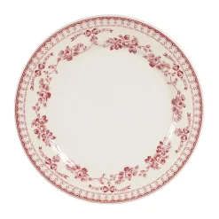 Fabrique de Styles Assiettes>Assiette à dessert en faïence bordeaux d20.5cm - faustine Blanc
