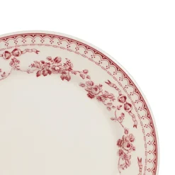 Fabrique de Styles Assiettes>Assiette à dessert en faïence bordeaux d20.5cm - faustine Blanc