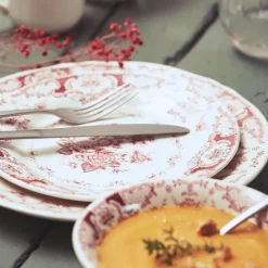 Fabrique de Styles Assiettes>Assiette à dessert en faience d20cm - clothilde Bordeaux