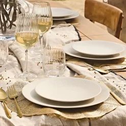 Fabrique de Styles Assiettes>Assiette à dessert en grès d20.5cm - Vesuvio Crème