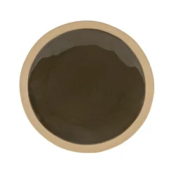 Fabrique de Styles Assiettes>Assiette à dessert en grès d21.5cm - Jade Kaki