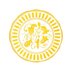 Fabrique de Styles Assiettes>Assiette à dessert en porcelaine d21cm - Napoli Jaune