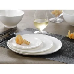 Fabrique de Styles Assiettes>Assiette à dessert en porcelaine d21.5cm - selena Blanc