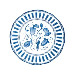 Fabrique de Styles Assiettes>Assiette à dessert en porcelaine d21cm - Napoli Bleu