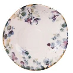 Fabrique de Styles Assiettes>Assiette calotte en faïence blanc d19cm - Garden Multicolore