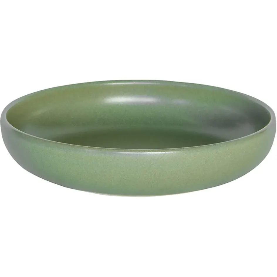 Fabrique de Styles Assiettes>Assiette calotte en gres amande d22cm - Uno Vert