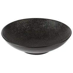 Fabrique de Styles Assiettes>Assiette calotte en grès d19cm - vesuvio Noir