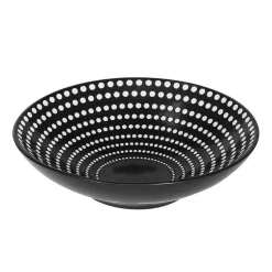 Fabrique de Styles Assiettes>Assiette calotte en grès pois d19cm - galaxy Noir