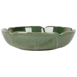 Fabrique de Styles Assiettes>Assiette creuse chou en grès d20cm Vert