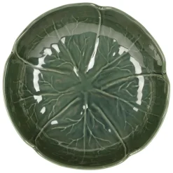 Fabrique de Styles Assiettes>Assiette creuse chou en grès d20cm Vert