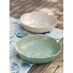 Fabrique de Styles Assiettes>Assiette creuse chou en grès d20cm Blanc