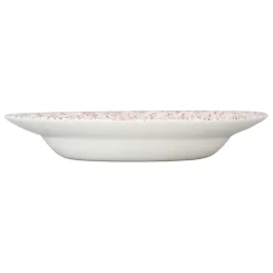 Fabrique de Styles Assiettes>Assiette creuse en faïence d23cm - p'tites fleurs Bordeaux