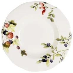 Fabrique de Styles Assiettes>Assiette creuse en faïence blanche d22.9cm - Meredith Multicolore