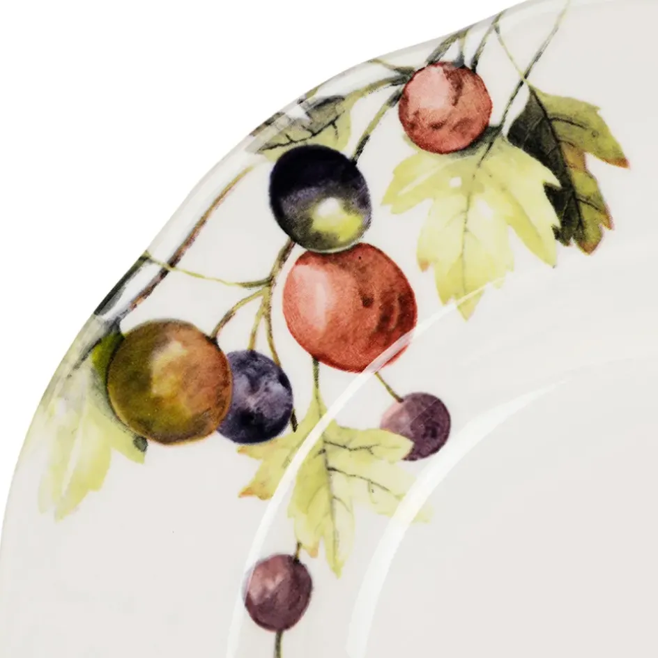 Fabrique de Styles Assiettes>Assiette creuse en faïence blanche d22.9cm - Meredith Multicolore