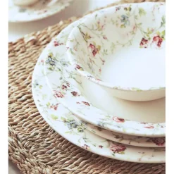 Fabrique de Styles Assiettes>Assiette creuse en faïence d23cm - fleurs champs Multicolore