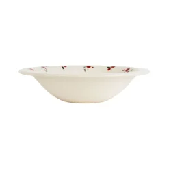 Fabrique de Styles Assiettes>Assiette creuse en faience d20cm - Paquerette Rouge