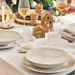 Fabrique de Styles Assiettes>Assiette creuse en grès d22cm - mojave Blanc