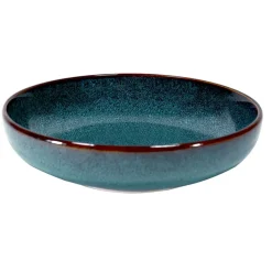 Fabrique de Styles Assiettes>Assiette creuse en grès d19cm - Volga Bleu
