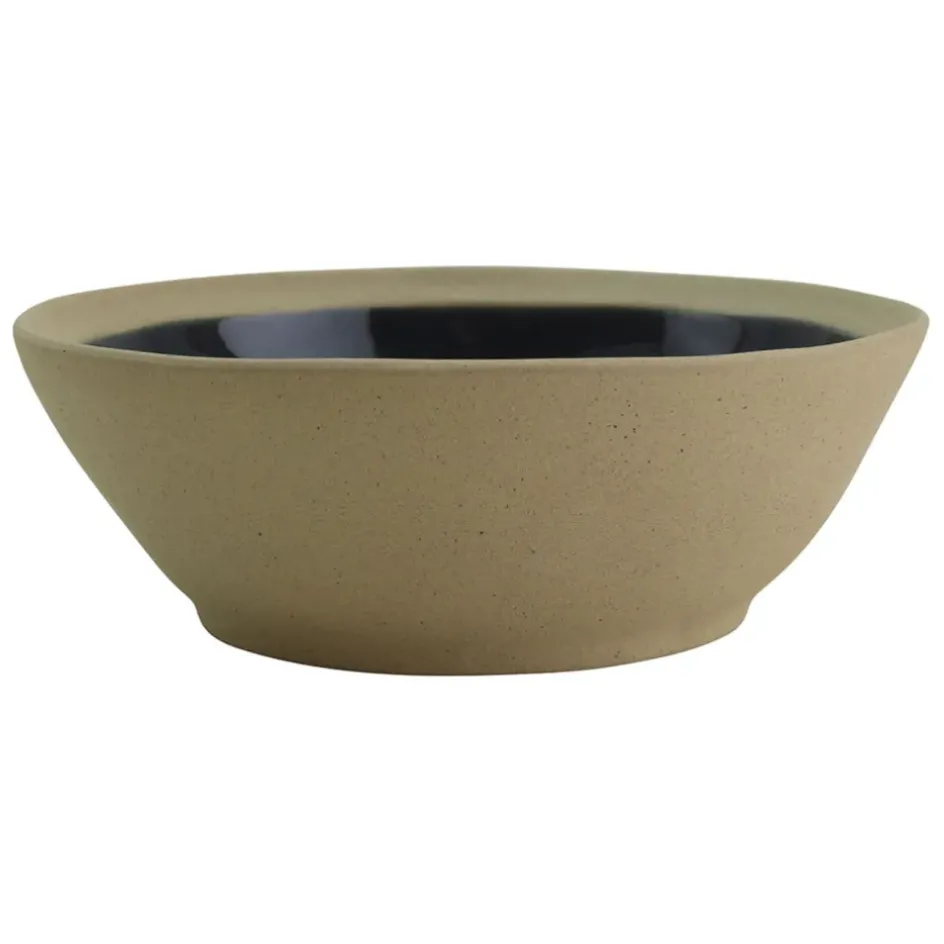 Fabrique de Styles Assiettes>Assiette creuse en grès d18cm - Jade Bleu Marine