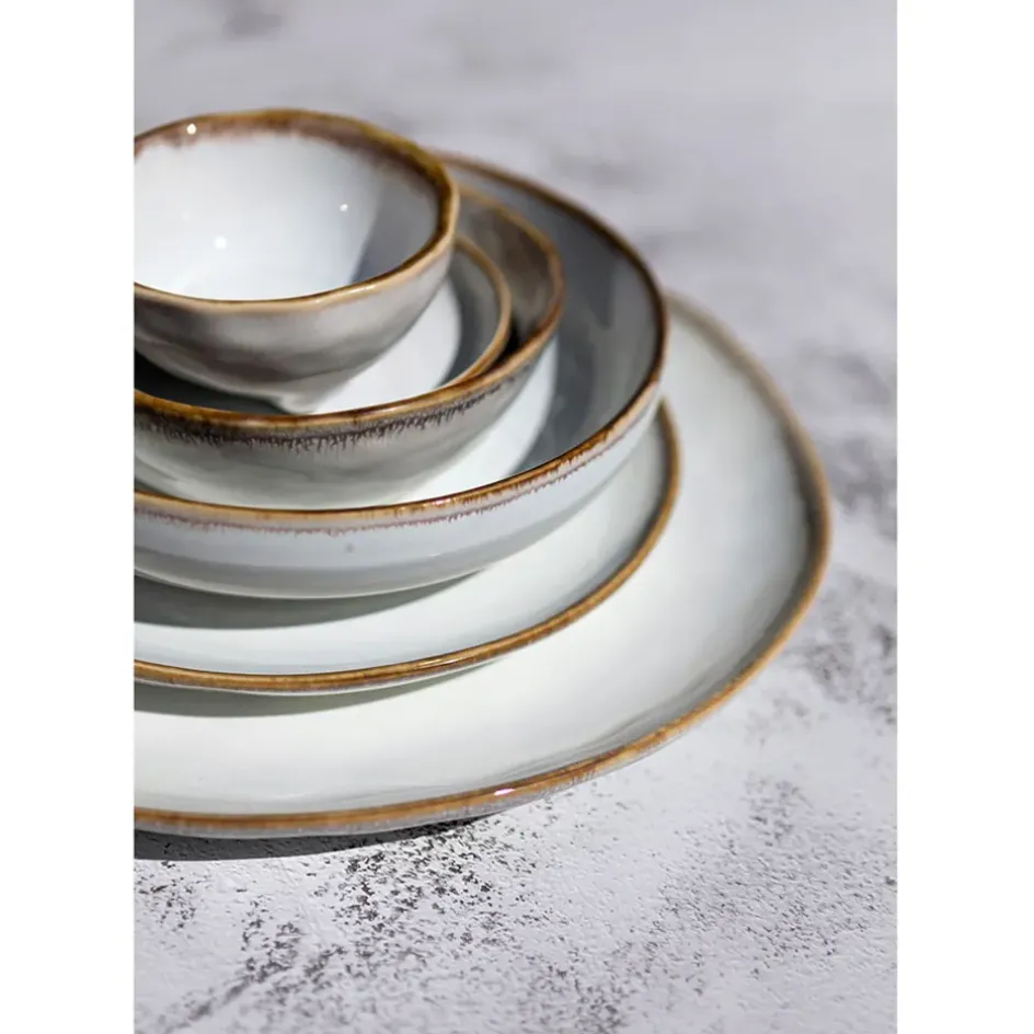 Fabrique de Styles Bols Et Coupelles>Assiette creuse en grès nacré d19cm - Nori