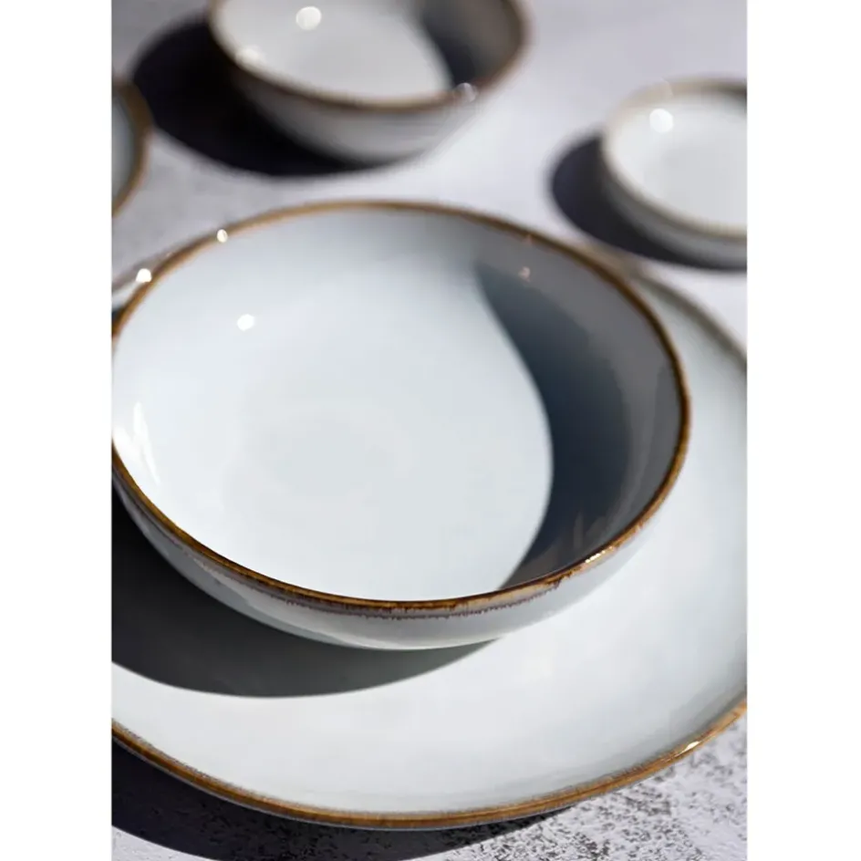 Fabrique de Styles Bols Et Coupelles>Assiette creuse en grès nacré d19cm - Nori