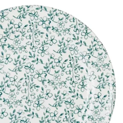 Fabrique de Styles Assiettes>Assiette dessert en faïence d20cm - p'tites fleurs Vert