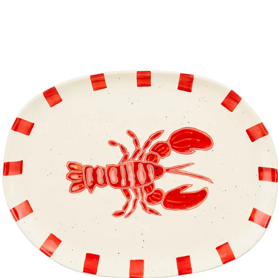 Fabrique de Styles Assiettes>Assiette en céramique d40cm - Ariane Rouge