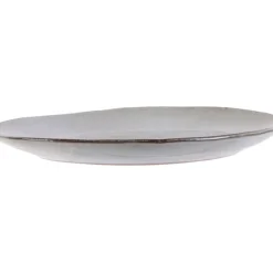 Fabrique de Styles Assiettes>Assiette galet en grès d22cm - au gres du temps Gris