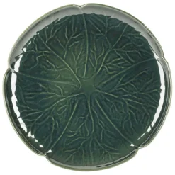 Fabrique de Styles Assiettes>Assiette plate chou en grès d27cm Vert