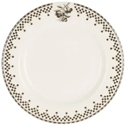 Fabrique de Styles Assiettes>Assiette plate en faïence d27cm - Damier Anthracite