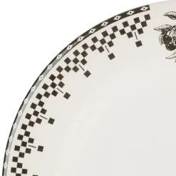 Fabrique de Styles Assiettes>Assiette plate en faïence d27cm - Damier Anthracite