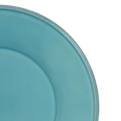 Fabrique de Styles Assiettes>Assiette plate en faïence d28.5cm - constance Turquoise