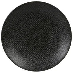 Fabrique de Styles Assiettes>Assiette plate en grès d27cm - Vesuvio Noir