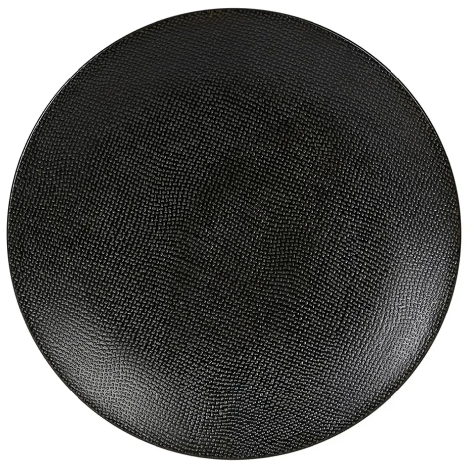 Fabrique de Styles Assiettes>Assiette plate en grès d27cm - Vesuvio Noir