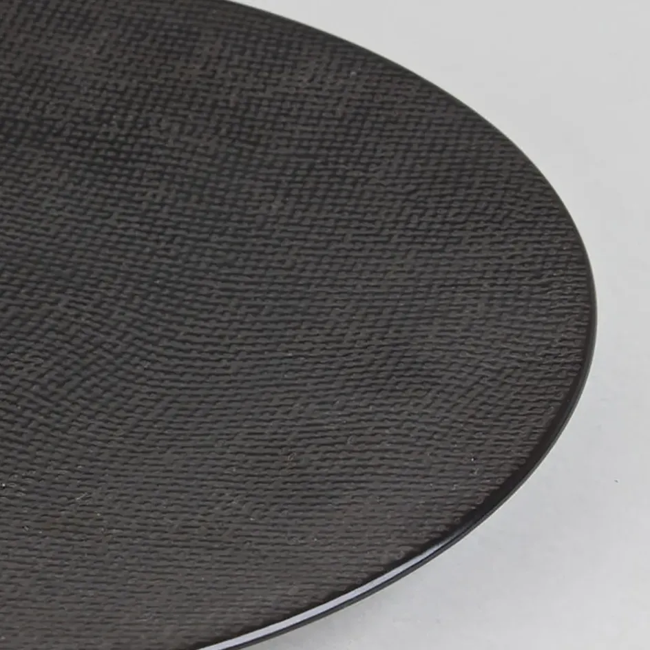 Fabrique de Styles Assiettes>Assiette plate en grès d27cm - Vesuvio Noir