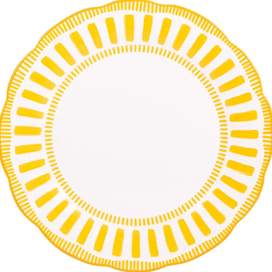 Fabrique de Styles Assiettes>Assiette plate en porcelaine d27cm - Napoli Jaune