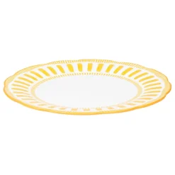 Fabrique de Styles Assiettes>Assiette plate en porcelaine d27cm - Napoli Jaune