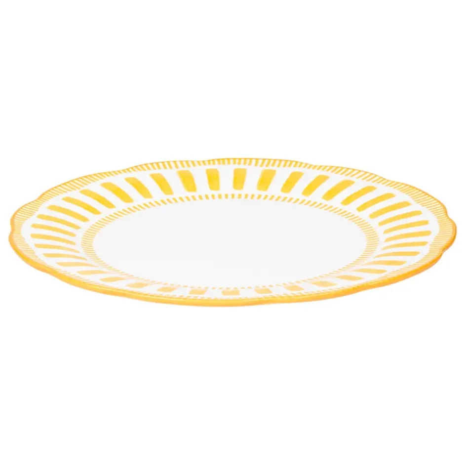 Fabrique de Styles Assiettes>Assiette plate en porcelaine d27cm - Napoli Jaune
