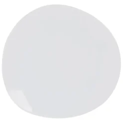 Fabrique de Styles Assiettes>Assiette plate en porcelaine d28cm - Galet Blanc