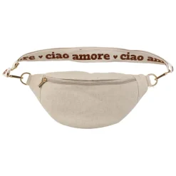 Fabrique de Styles Sacs Et Cabas>Banane en lin et coton écru et terracotta avec bandoulière amovible - Bananez Ecru