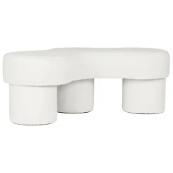 Fabrique de Styles Bancs Et Banquettes>Banc bouclette et fer - Organic Blanc