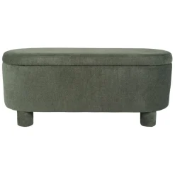 Fabrique de Styles Bancs Et Banquettes>Banc coffre en tissu - Tessia Vert